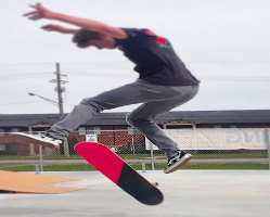The star is also an excellent skateboarder The star is also an excellent skateboarder.